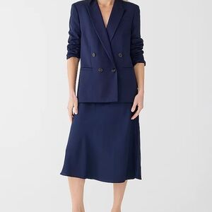 J. Crew gwyneth slip Navy Midi Skirt L